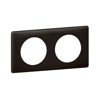 Plaque Céliane Poudré 2 postes - finition Basalte|Legrand-LEG066742