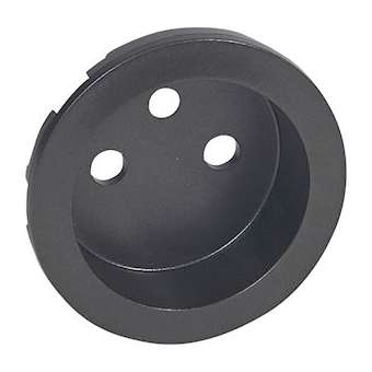 Enjoliveur Céliane pour prise de courant 2P+T à puits - finition graphite|Legrand-LEG067912