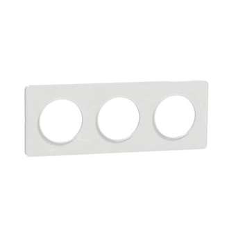 Odace Touch, plaque Blanc 3 postes horiz. ou vert. entraxe 71mm|Schneider Electric-SCHS520806