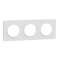 Odace Touch, plaque Blanc 3 postes horiz. ou vert. entraxe 71mm