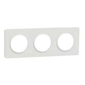 Odace Touch, plaque Blanc 3 postes horiz. ou vert. entraxe 71mm|Schneider Electric-SCHS520806