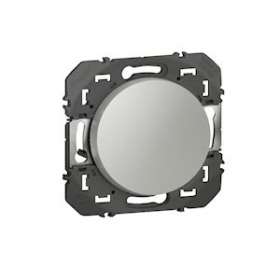 Poussoir simple dooxie 6A 250V~ finition alu|Legrand-LEG600104