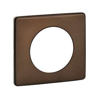 Plaque Céliane 1 poste finition Alu Chocolat|Legrand-LEG066791