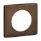 Plaque Céliane 1 poste finition Alu Chocolat|Legrand-LEG066791