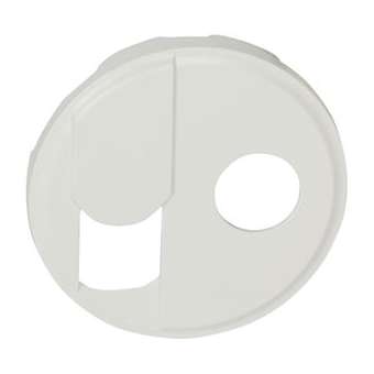 Enjoliveur Céliane pour prise téléphone RJ45 et TV simple - Blanc|Legrand-LEG068239