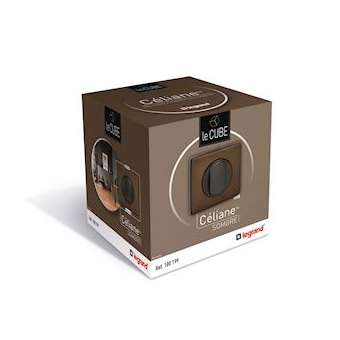 Cube Céliane 'Les Couleurs' 40 prises Surface +10 inters blanc/graphite +plaques|Legrand-LEG100199