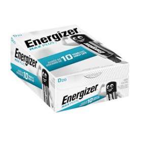 Pile alcaline Max Plus D x 20 notre pile alcaline qui dure le plus longtemps|Energizer france-RSN423365