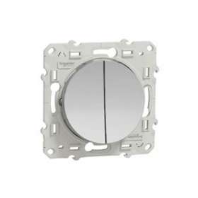 Odace, double va-et-vient Alu, à vis, connexion rapide|Schneider Electric-SCHS530214