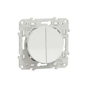 Odace, va-et-vient + poussoir Blanc, 10 A|Schneider Electric-SCHS520285