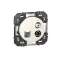 Prise TV-SAT + RJ45 cat6 STP compacte dooxie finition blanc