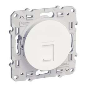 Odace, prise RJ45 Blanc, grade 3 (multimédia +) cat. 6A STP (longue distance)|Schneider Electric-SCHS520477