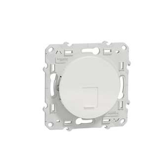 Odace, prise RJ45 Blanc, grade 1 (téléphone + informatique) cat. 6 UTP, à vis|Schneider Electric-SCHS520475