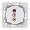 Odace - prise triple RCA Femelle - Blanc - fixation par vis