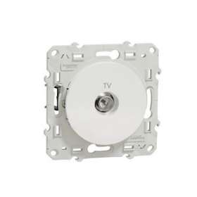 Odace, prise TV Blanc, à griffes|Schneider Electric-SCHS525445