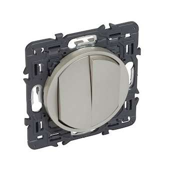 Double va-et-vient 10AX Céliane - avec enjoliveur titane|Legrand-LEG067707