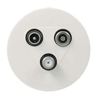 ateha Prise TV + FM + SAT 2 câbles associable|Hager-HAGWJA257