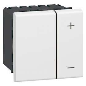 Interrupteur variateur toutes lampes 2 fils Mosaic 2 modules - blanc|Legrand-LEG078407