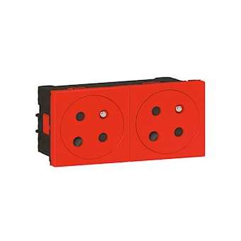 Prise 2x2P+T détrompage Surface Mosaic Link à raccordement latéral 4 modules|Legrand-LEG077152L