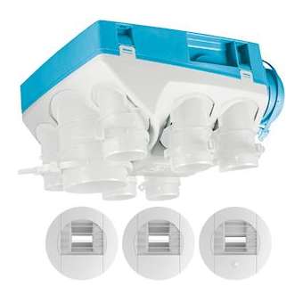 Kit VMC simple flux hygroréglable Ecowatt et Haute Pression, 6 piquages|S&P France ( Unelvent )-UNE604611