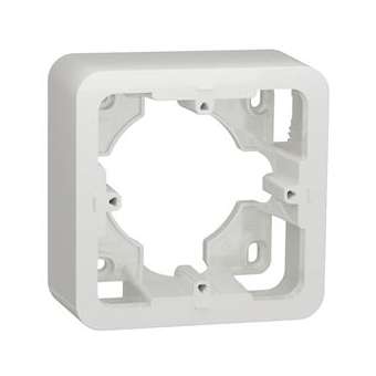 Unica - boîte en saillie - blanc - 1 poste|Schneider Electric-SCHNU840218