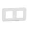 Unica Pro - plaque de finition - Blanc - 2 postes