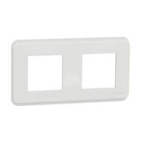Unica Pro - plaque de finition - Blanc - 2 postes|Schneider Electric-SCHNU400418