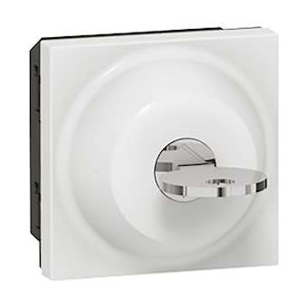 Interrupteur à clé Mosaic - 2 positions - clé RONIS - 2 modules - blanc|Legrand-LEG077072