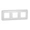 Unica Pro - plaque de finition - Blanc - 3 postes