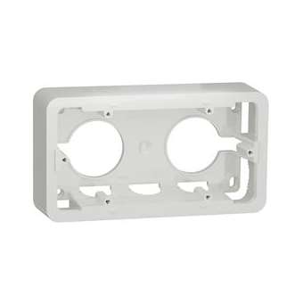 Unica - boîte en saillie - blanc - 2 postes|Schneider Electric-SCHNU840418