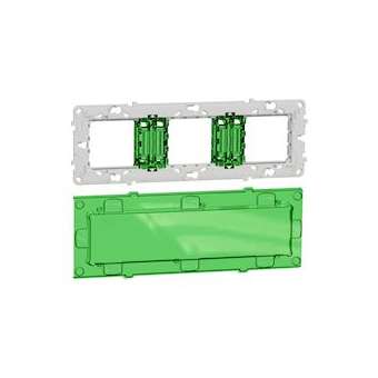 Unica - support de fixation 6-8 mod / 3 postes + protection chantier - zamac|Schneider Electric-SCHNU7006C