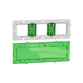 Unica - support de fixation 6-8 mod / 3 postes + protection chantier - zamac|Schneider Electric-SCHNU7006C