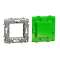 Unica - support de fixation 2 modules avec protection de chantier - zamac