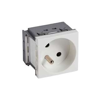 Prise 2P+T juxtaposée Logix -2 modules- 16A - 250V-Brochage vertical|Planet wattohm-PLW49042