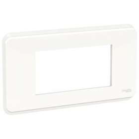 Unica Pro - plaque de finition - Blanc - 4 modules|Schneider Electric-SCHNU411418