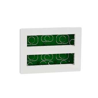 Unica - boîte de concentration encastrée complète - 2 rang de 8 mod - blanc anti|Schneider Electric-SCHNU171820