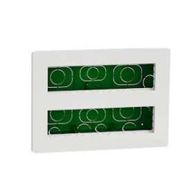Unica - boîte de concentration encastrée complète - 2 rang de 8 mod - blanc anti|Schneider Electric-SCHNU171820