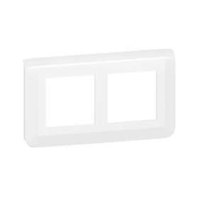 Plaque de finition horizontale spéciale rénovation Mosaic pour 2x2 modules blanc|Legrand-LEG078864L