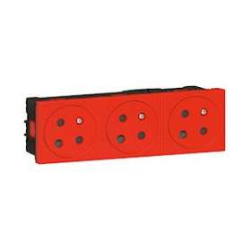 Prise 3x2P+T détrompage Surface Mosaic Link à raccordement latéral 6 modules|Legrand-LEG077153L