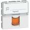 Prise RJ45 catégorie6 FTP avec volet orange Mosaic 2 modules - blanc