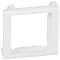 Support de plaque étroit pour paroi mince Batibox 2 modules - blanc