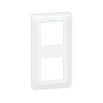 Plaque de finition verticale Mosaic pour 2x2 modules blanc antimicrobien|Legrand-LEG078723L