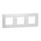 Unica Studio - plaque de finition - Blanc - 3 postes