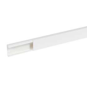 Goulotte distribution Viadis 60x25mm-Fond+couvercle-1 compart-Longueur 2m-Blanc|Planet wattohm-PLW16300