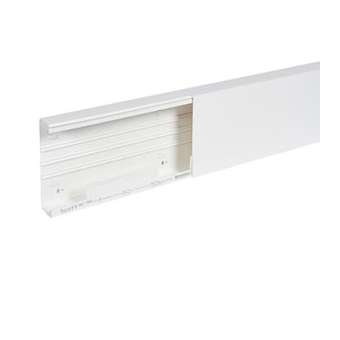 Goulotte distribution Viadis 200x60mm-Fond+couvercle-1 compart-Longueur 2m-Blanc|Planet wattohm-PLW16540