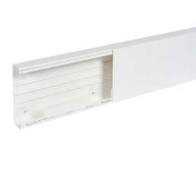 Goulotte distribution Viadis 200x60mm-Fond+couvercle-1 compart-Longueur 2m-Blanc|Planet wattohm-PLW16540