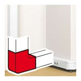 Angle plat 90DEG pour goulotte à clippage direct Mosaic 50x80mm - blanc|Legrand-LEG075641