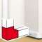 Angle plat 90DEG pour goulotte à clippage direct Mosaic 50x80mm - blanc