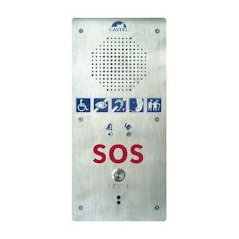 Poste Maylis secondaire antivandale 1 bouton d'appel et boucle à induction|Castel-CST440.0110