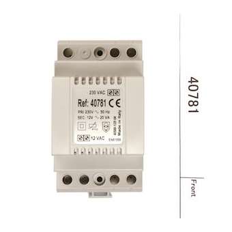 Transformateur 220 v / 12 v / 1,5 a, fixation din et vis|Aiphone-AIP40781