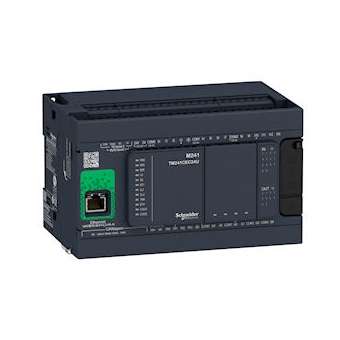 Modicon M241, contrôleur 24E/S PNP+relais, ports Ether+CAN+2 série, 100/240VCA|Schneider Electric-SCHTM241CEC24R